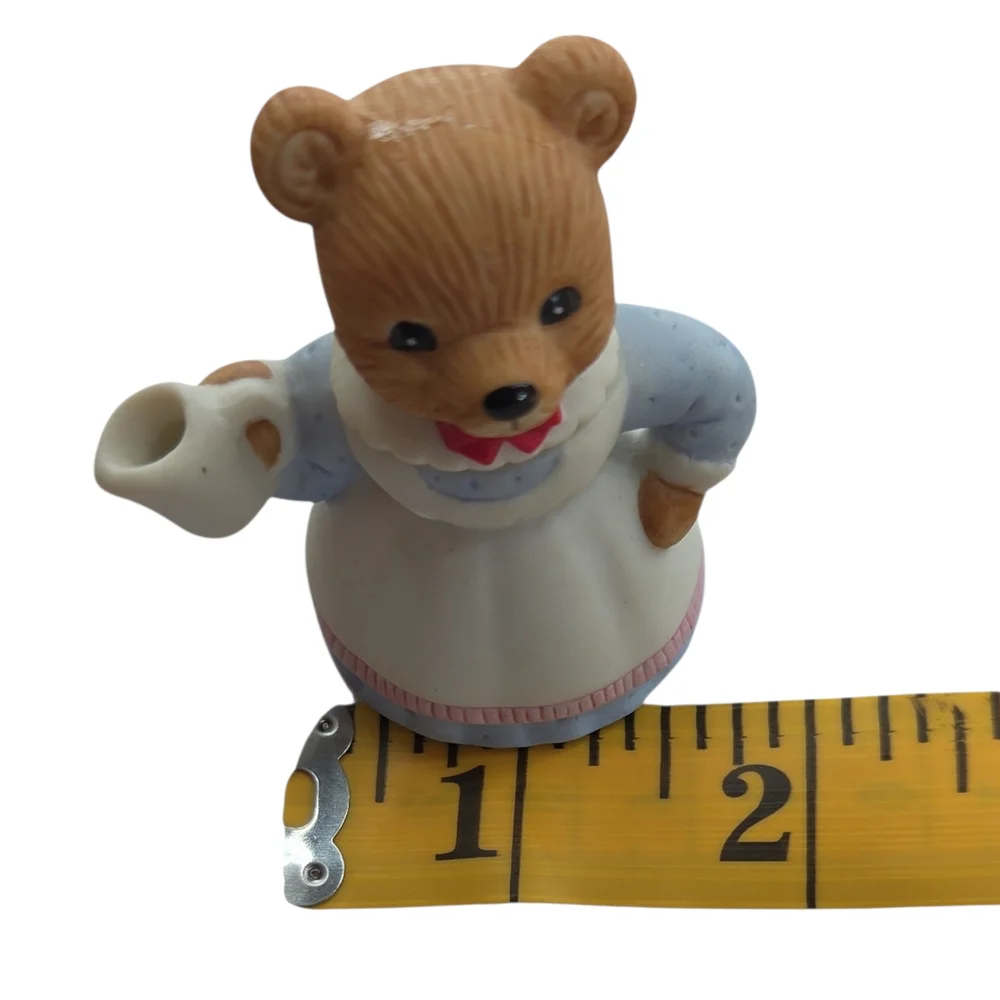 Vintage Bear Essentials Tea Set Figurines 4 Pc Ceramic H&G‎ Sri Lanka